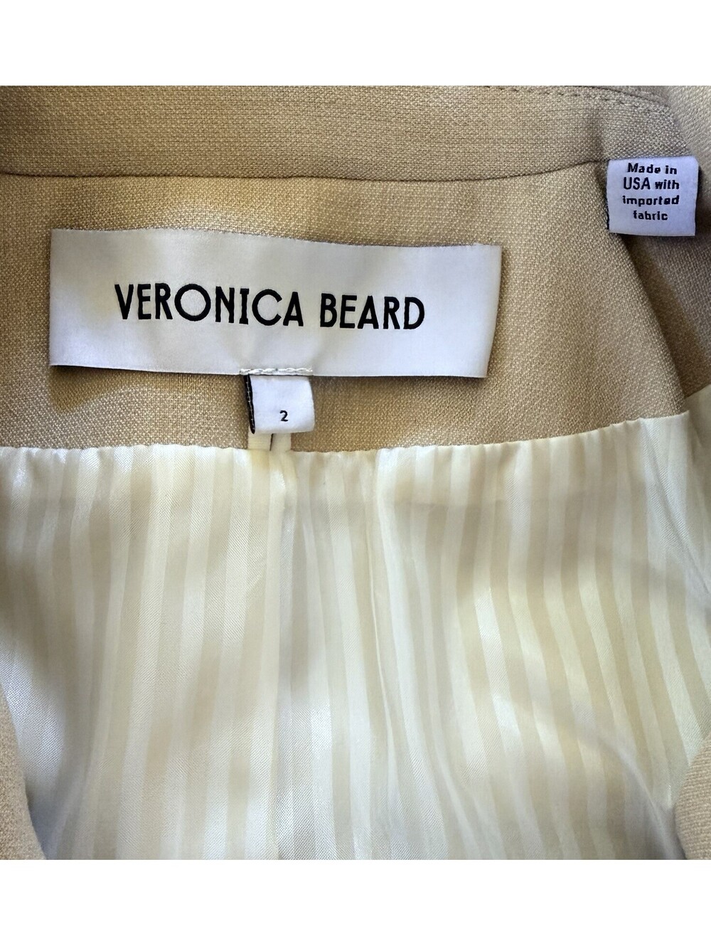 New Veronica Beard Miller Dickey Jacket In Heathered Sand Size 2 $798 - Picture 11 of 13